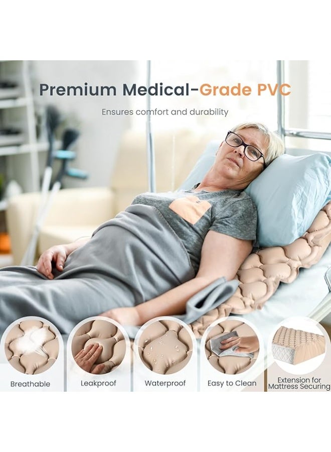 Alternating Air Pressure Mattress System with Electric Pump for Bed Sore Prevention - Medical Hospital Bed Air Mattress for Bedridden Patients - Pressure Relief Topper - Image 4